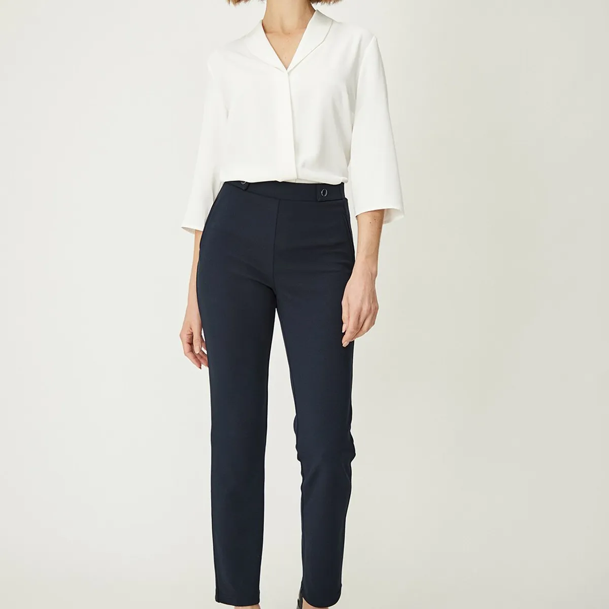 MA GRIFFE - Calza Azul Marino Mujer Magriffe