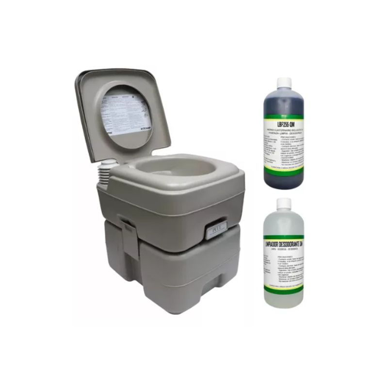 GENERICO - Baño Quimico Portatil 20 Litros Inodoro +2 Liquidos Limpieza