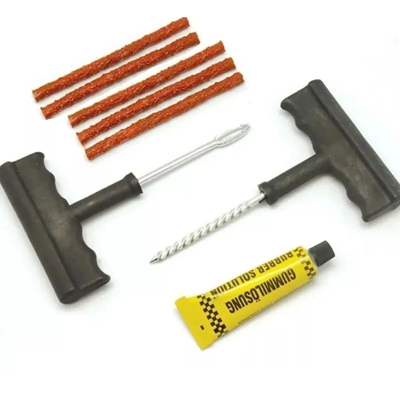 GENERICO - Set Kit Reparación Rueda Cubierta Neumático Auto  Bicicleta