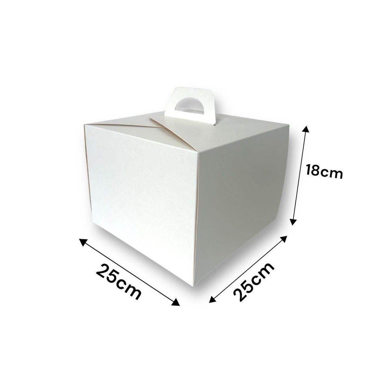 GENERICO - Pack 10 Cajas para Tortas Altas 25cm x 25cm x 18cm