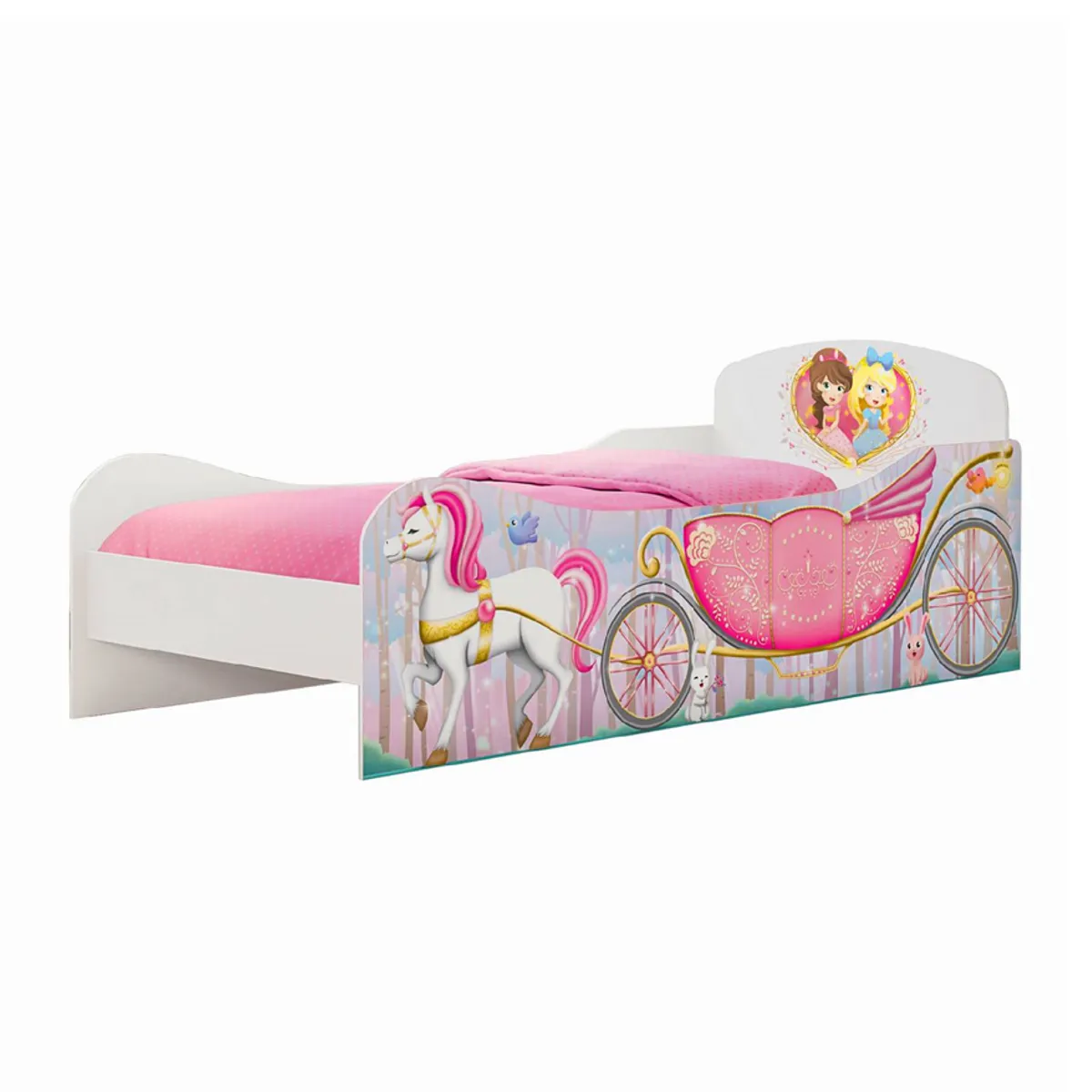 KIDSCOOL - Cama Infantil Carruaje Blanco