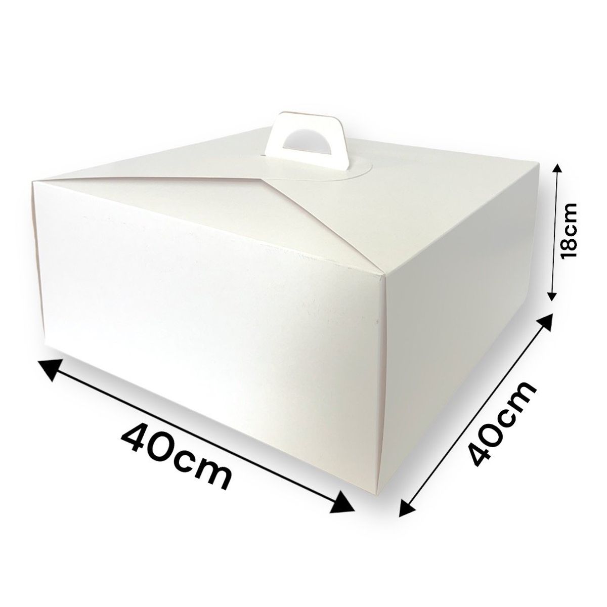 Pack 10 Cajas para Tortas Altas 40cm x 40cm x 18cm, marca GENERICO - Foto 2