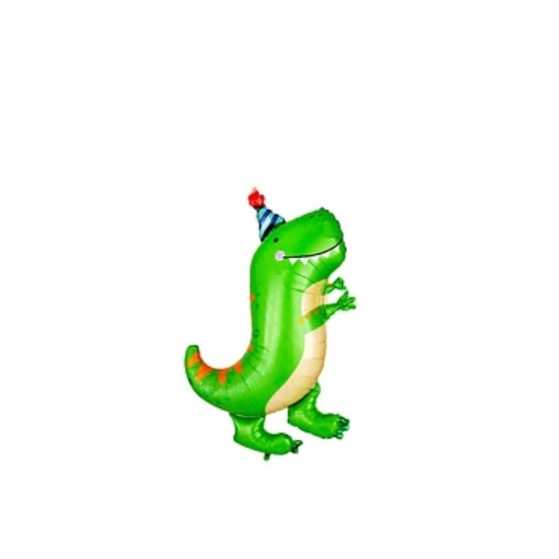 GENERICO - Globo Metalizado De Dinosaurio Con Sombrero