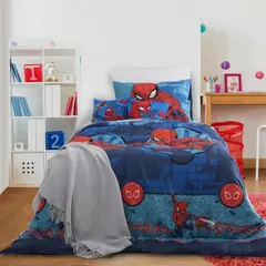 MASHINI - Plumón Microfibra Infantil 1.5 Plazas Spider Man