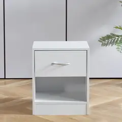 GENERICO - Velador Cajón y Espacio Almacenamiento Minimalista