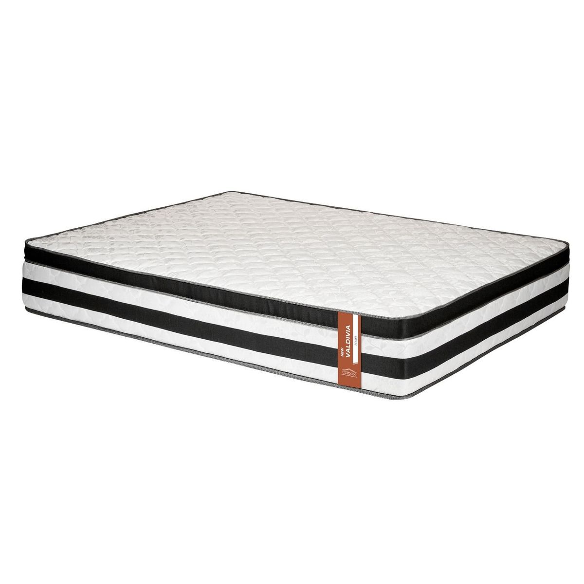 COLBOX - Colchon New Valdivia 2 plazas Negro 150x190x28 Cm
