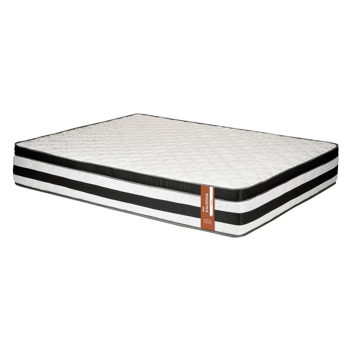 COLBOX - Colchon New Valdivia 2 plazas Negro 150x190x28 Cm