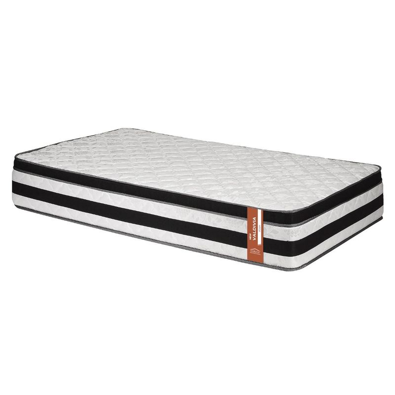 COLBOX - Colchon New Valdivia 1 plazas Negro 90x190x28 Cm
