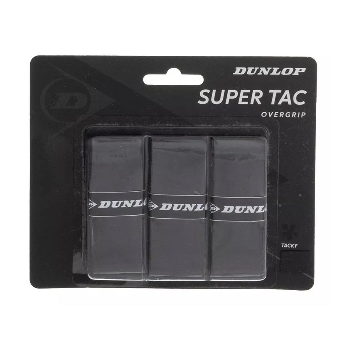 DUNLOP - Overgrip Dunlop Super Tac Negro X3 Tenis Padel