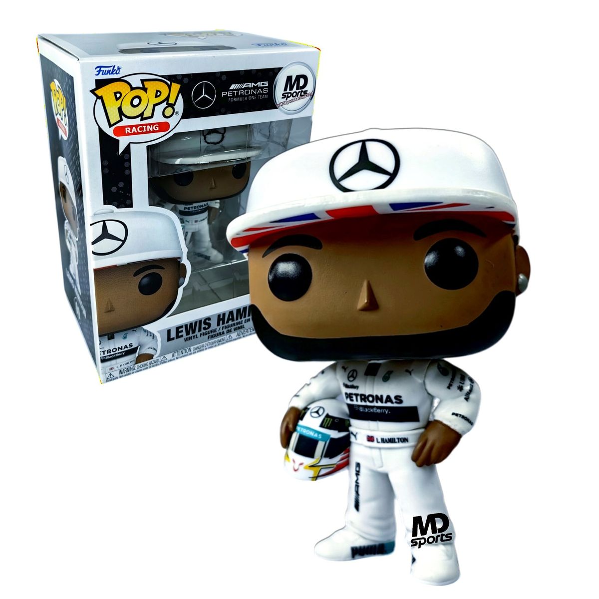 FUNKO - Funko Pop Formula 1 Lewis Hamilton Mercedes 2014 Buzo Blanco