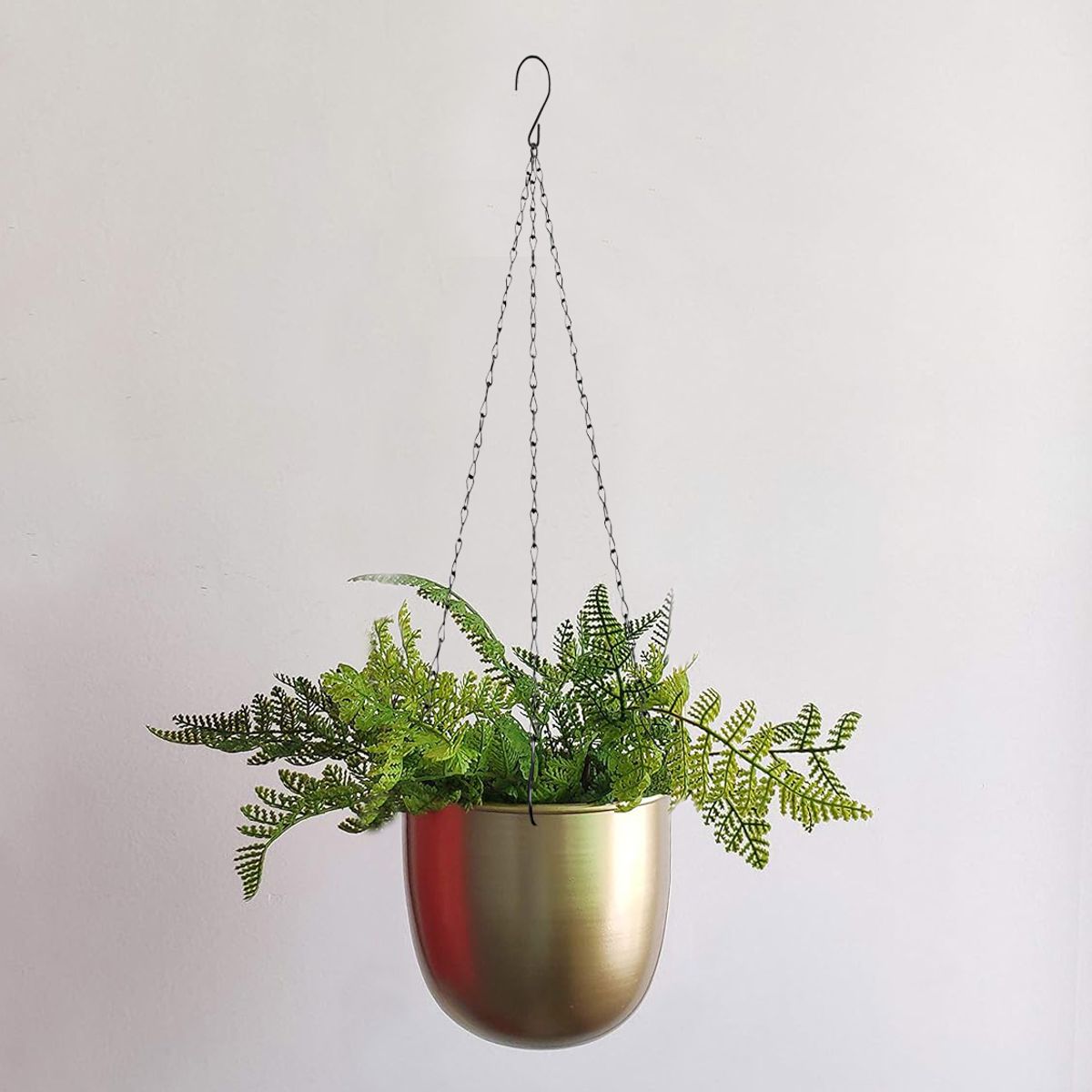 REGALITOLINDO CL - Porta Maceta Macetero Metal Colgante Dorado Diseño Nórdico