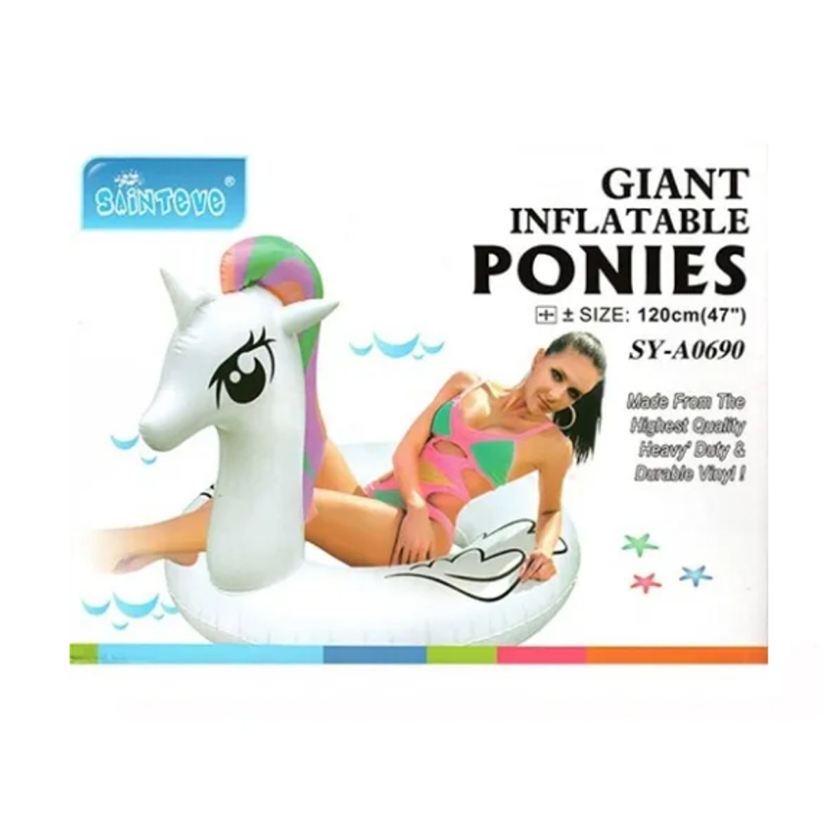GENERICO - Flotador De Pony Inflable Para Piscinas Playas