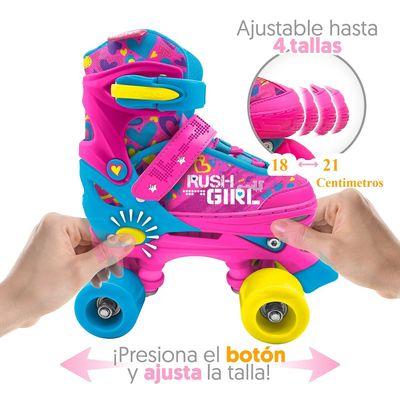 Imagen 2 del producto Patines Niña Ajustable con accesorios T30-33
