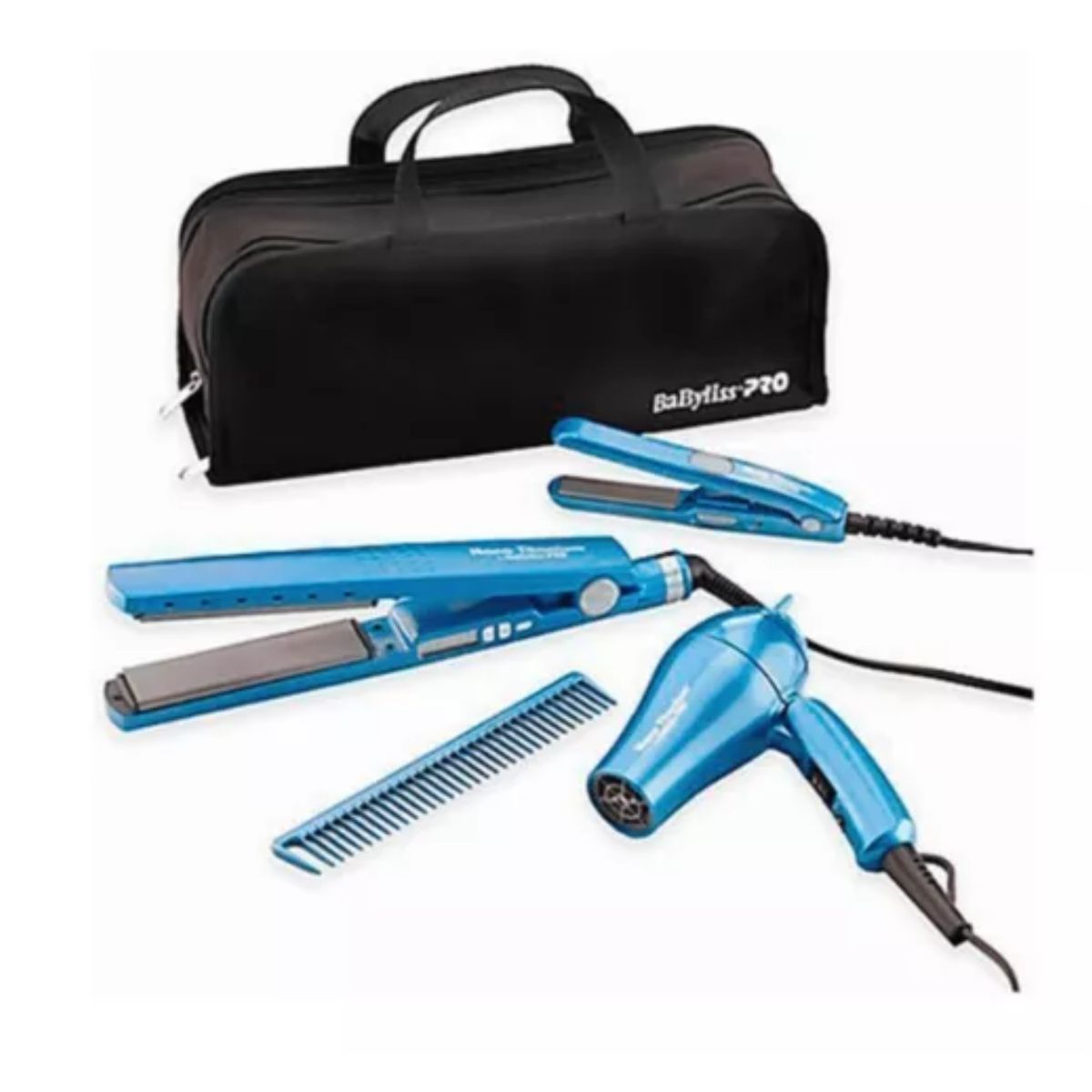 BABYLISS PRO - Kit Travel BaBylissPRO 4 unidades Plancha Ionica 32mm+Sec+Plan Mini