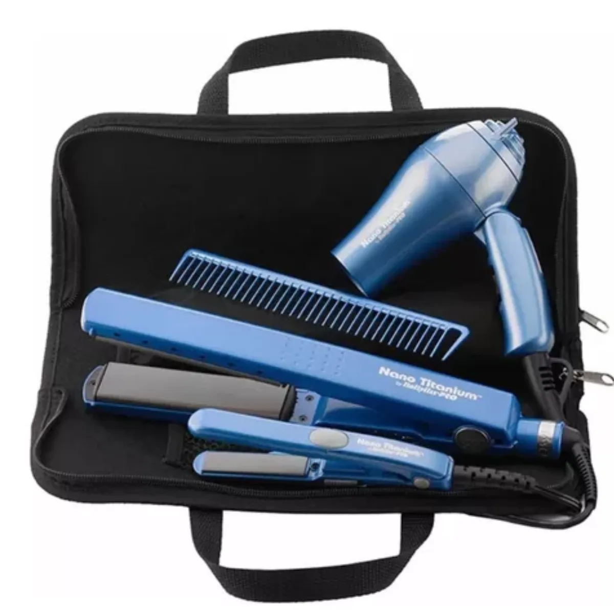 BABYLISS PRO - Kit Travel BaBylissPRO 4 unidades Plancha Ionica 32mm+Sec+Plan Mini