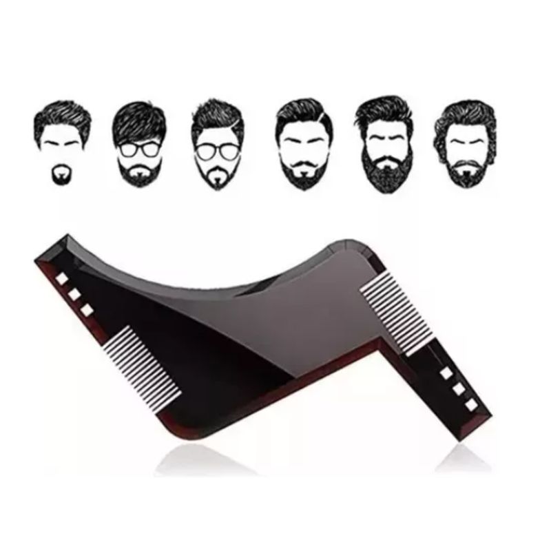 GENERICO - Peine Plantilla Para Corte Barba Afeitado Bigote Negro