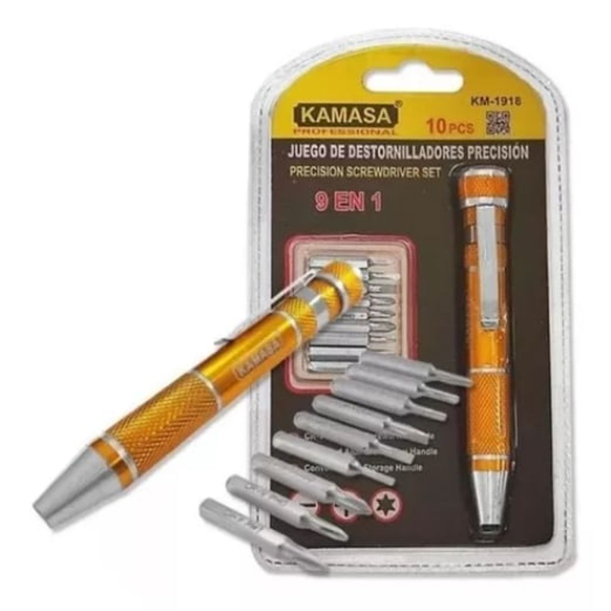 GENERICO - Set Destornilladores Precision Intercambiables Juego 10 piezas