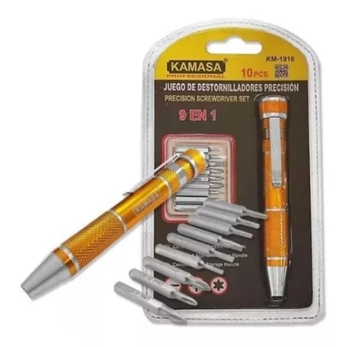 GENERICO - Set Destornilladores Precision Intercambiables Juego 10 piezas