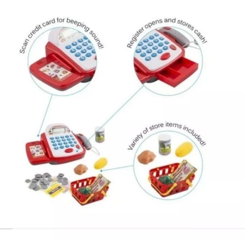 GENERICO - Caja registradora con calculadora Supermercado