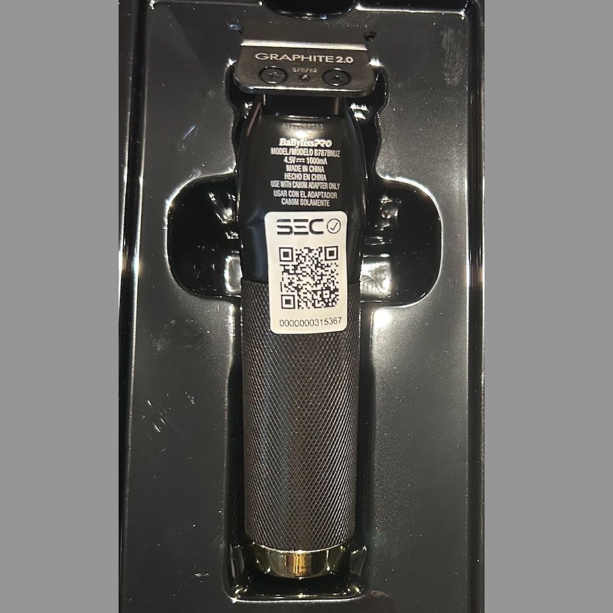 BABYLISS PRO - Trimmer recortadora para contornos metálica con batería de litio