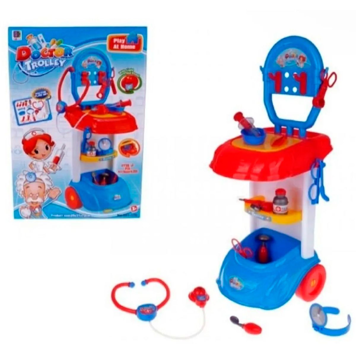 GENERICO - Carro Médico Estación Doctor Didáctico Niños luz y sonido