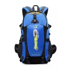 GENERICO - Mochila De Viaje Deportiva Trekking 40 Lts Celeste