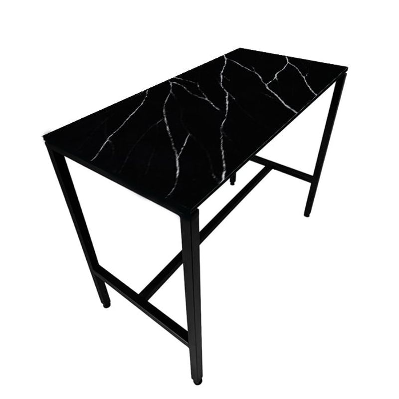 BM BRUNO MARMOL - Barra Comedor Cuarzo Negro Marquina 140x70x110 cm