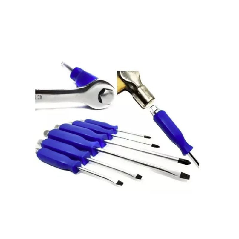 GENERICO - Set Kit Juego Destornilladores De Golpe 6 Piezas
