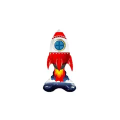 GENERICO - Globo Metalico Cohete 54x88cm