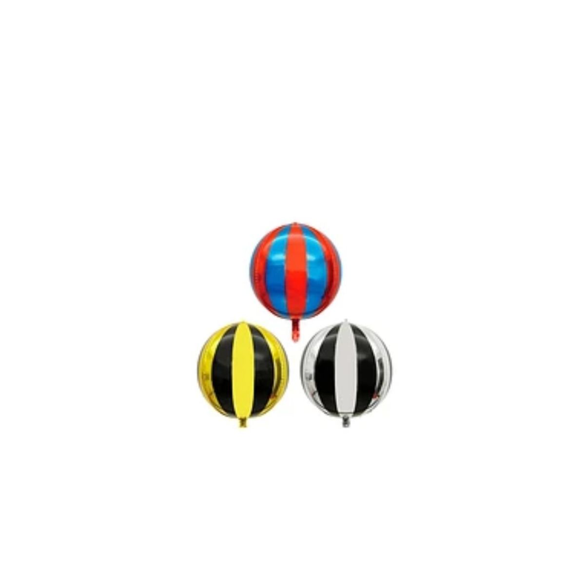 GENERICO - Globo Metálico Esfera Multicolor 55cm Diseño Aleatorio