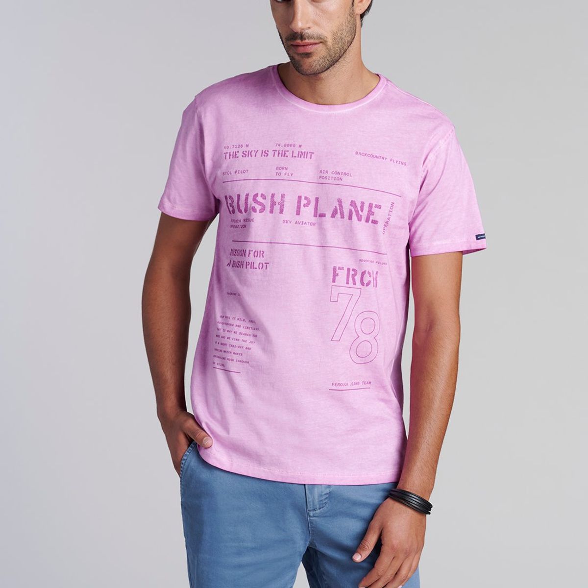 FEROUCH - Polera Seattle Rosado Ferouch