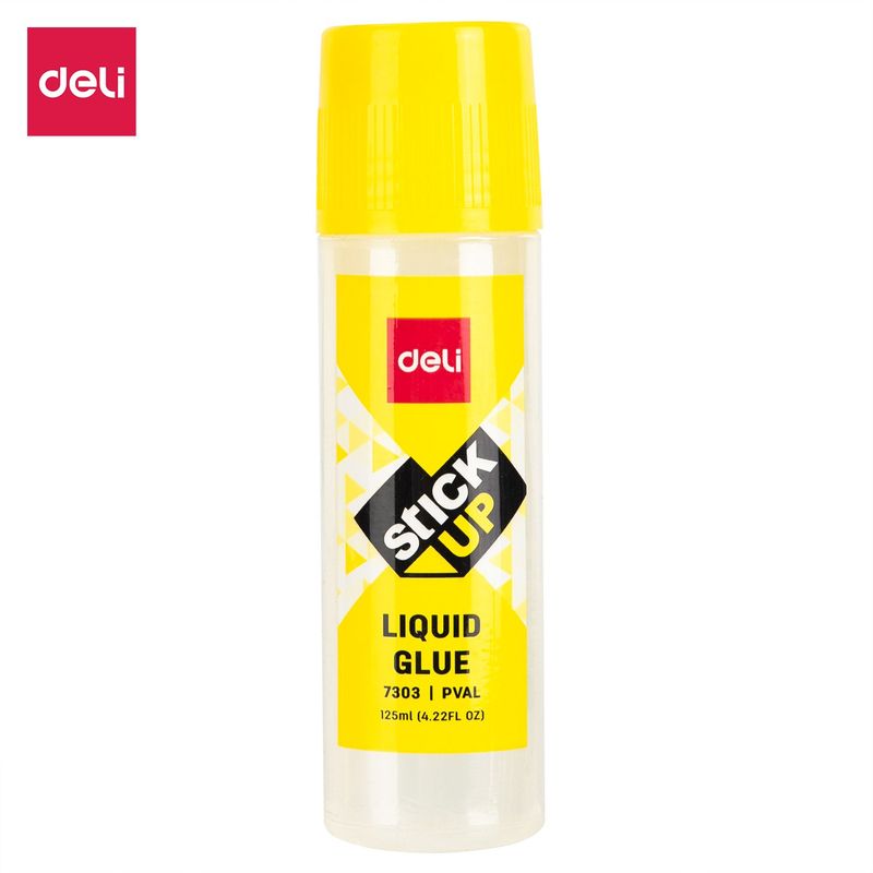 DELI - pack 12 Pegamento Líquido Transparente 125 ml PVAL