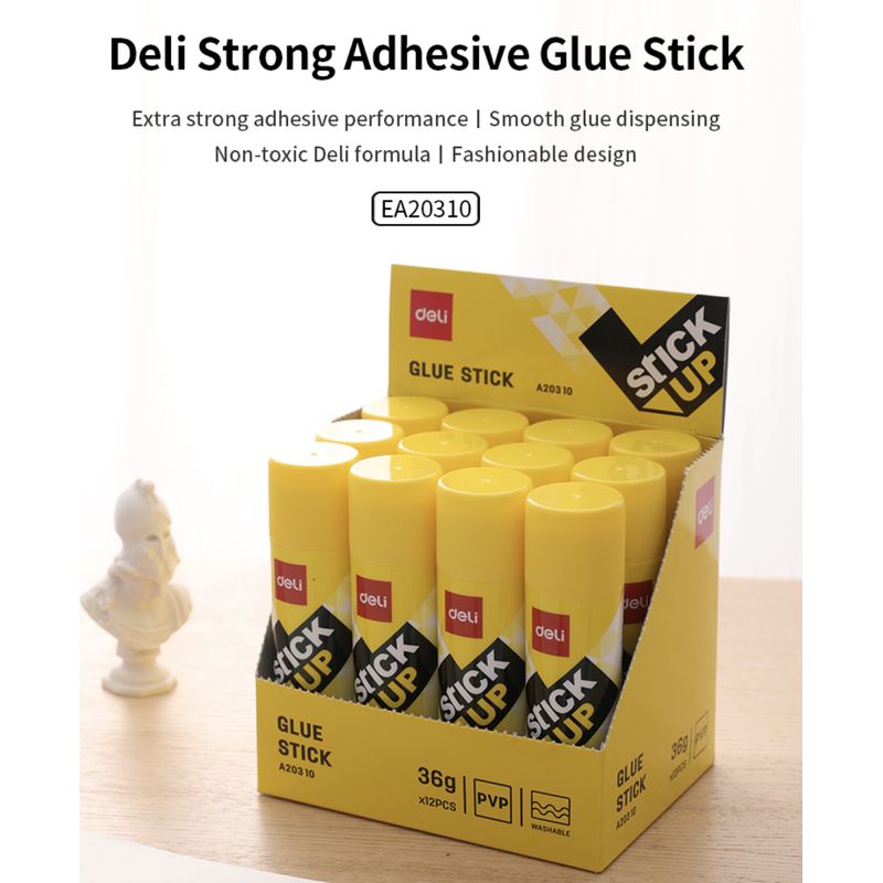 DELI - pack 12 Pegamento en Barra Extra Fuerte 36g PVP