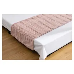 ANGELES DEL HOGAR - Piecera Peludas con diseño 2 plazas/King Rosa
