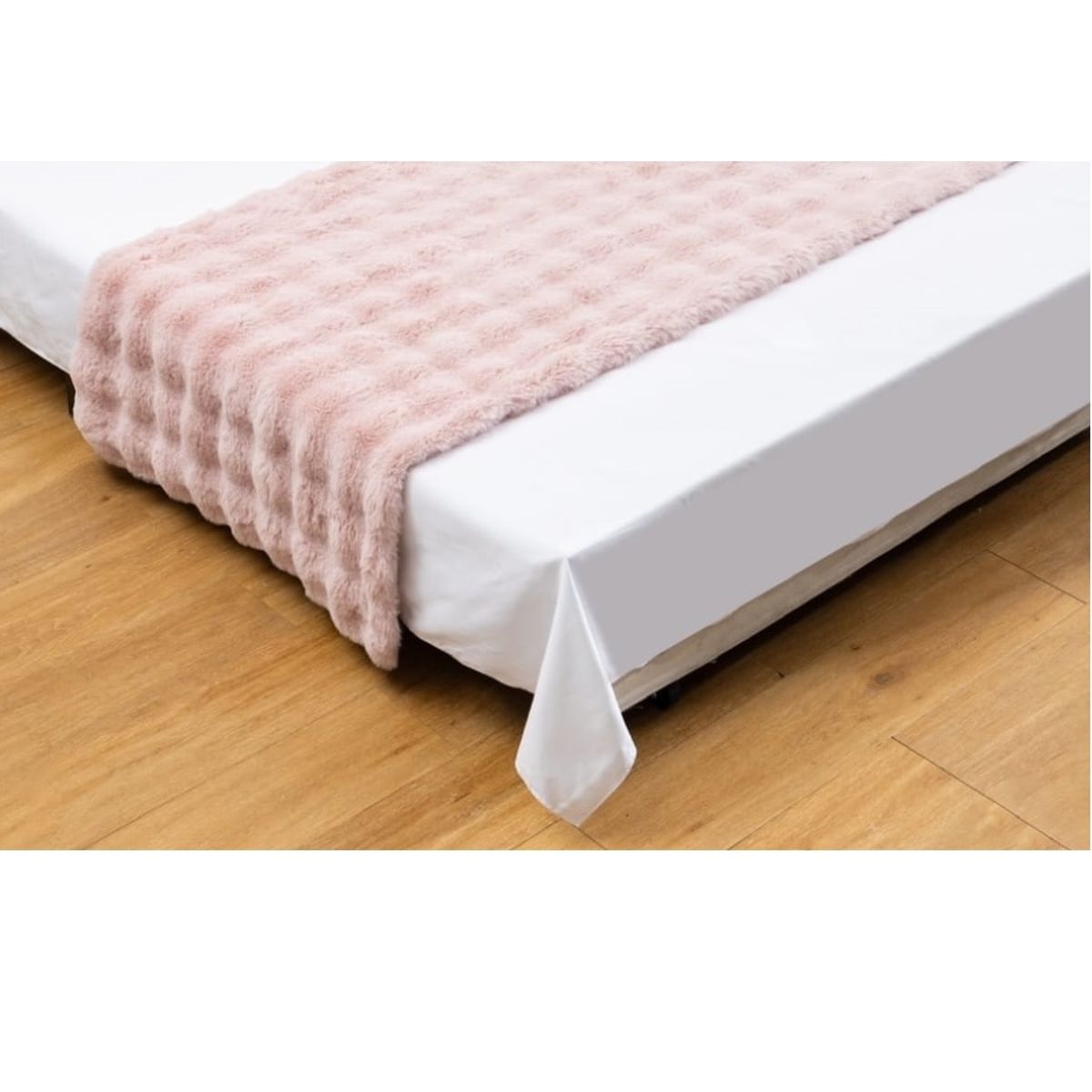 ANGELES DEL HOGAR - Piecera Peludas con diseño 2 plazas/King Rosa