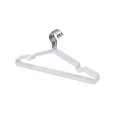 CRUSEC - Ganchos Colgador Ropa Metálicos 50 Unidades - Blanco