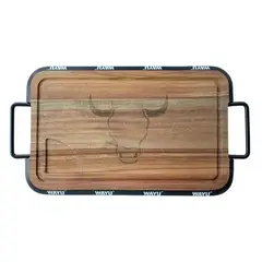 WAYU - Tabla Madera Acacia 40cm Con Mangos Acero Cocina