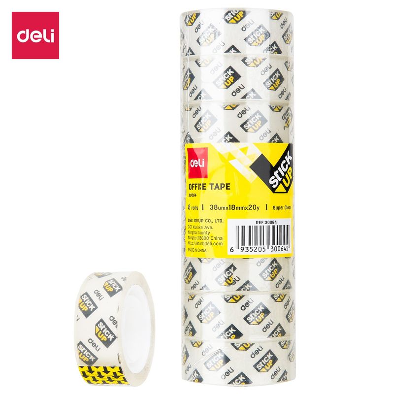 DELI - pack 60 rollos Cinta adhesiva de oficina 18mm20y