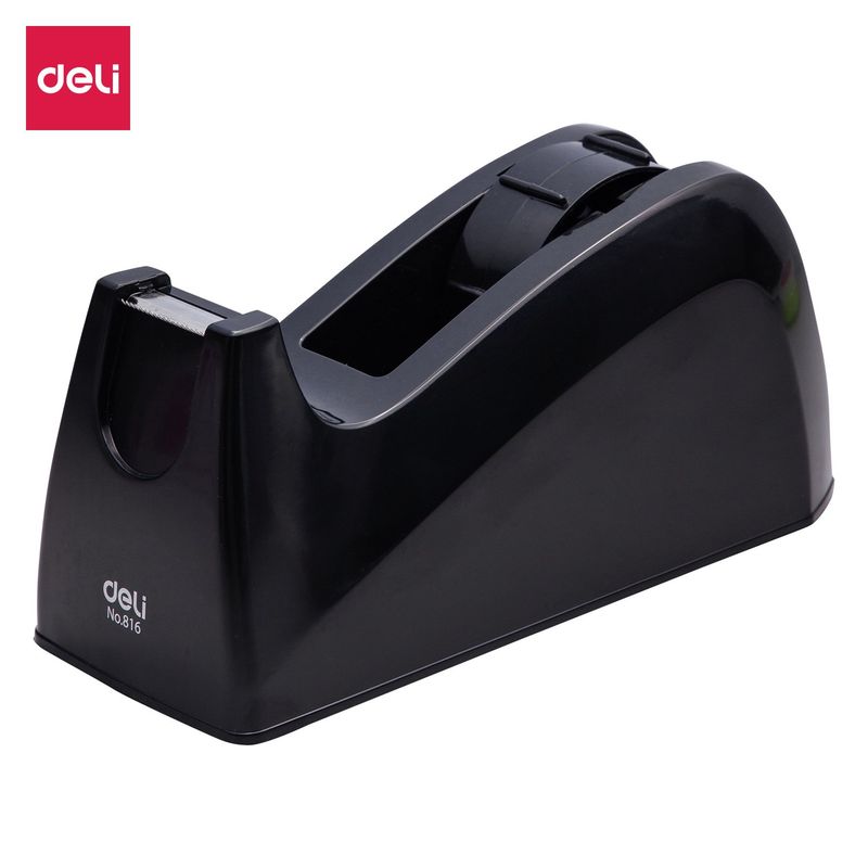 DELI - Dispensador de Cinta Grande 210x82x102 mm ABS negro