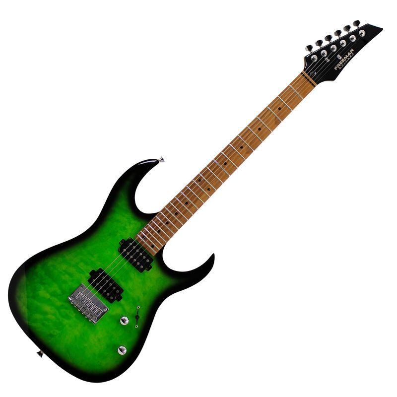 FREEMAN - Guitarra eléctrica Freeman SRG-180 FMT GNB Verde