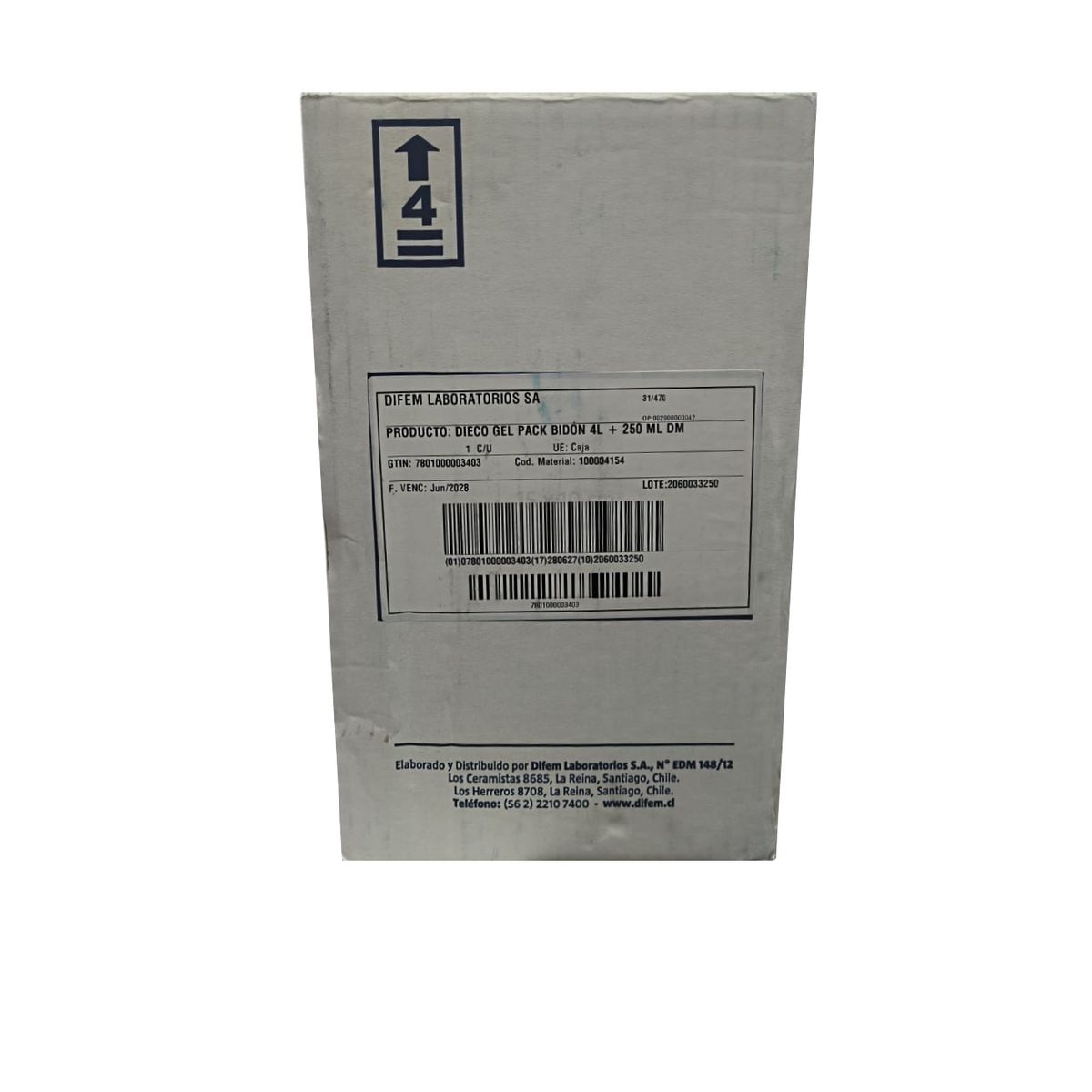DIFEM - Gel Conductor Diecogel 4 Lts + Aplicador 250 Cc