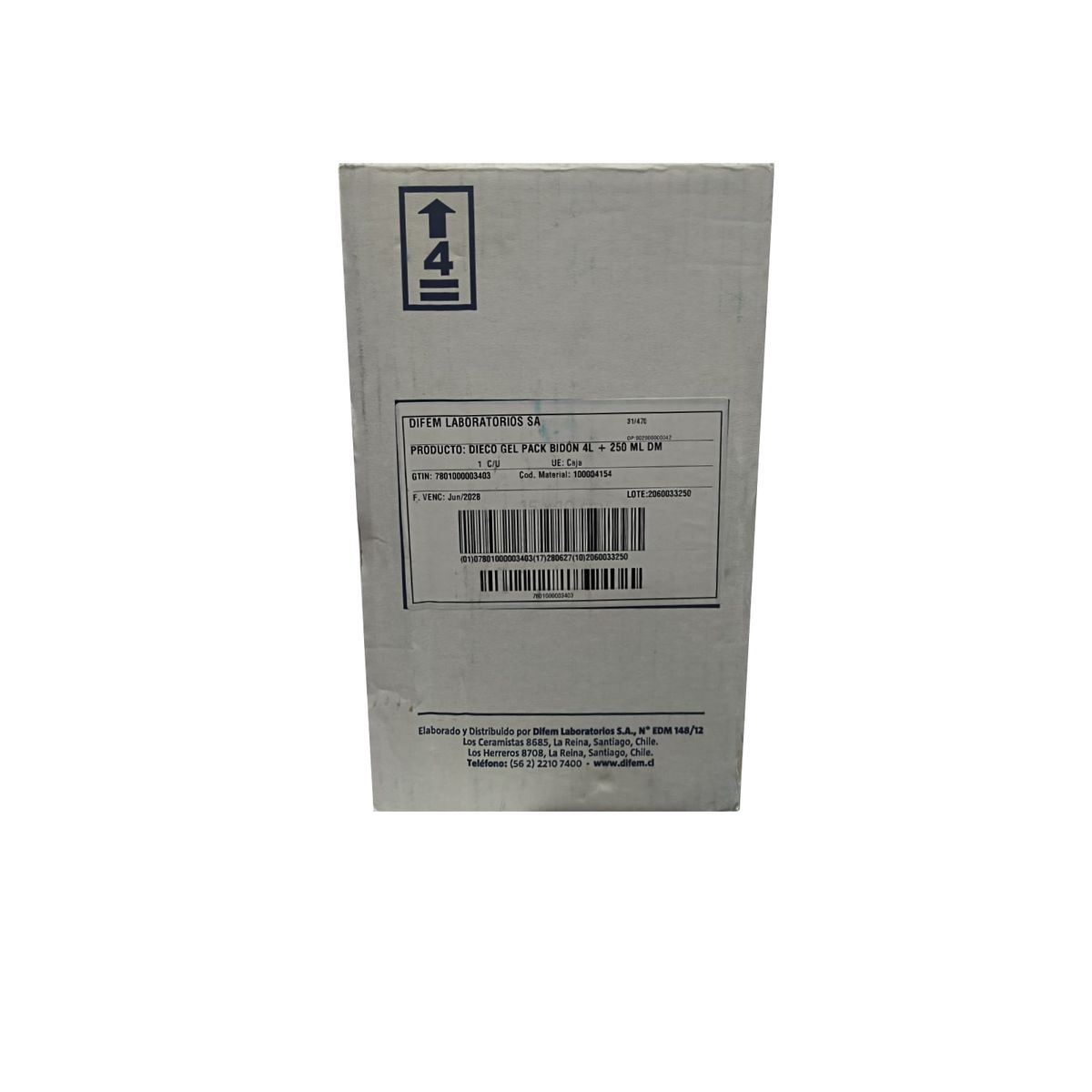 DIFEM - Gel Conductor Diecogel 4 Lts + Aplicador 250 Cc