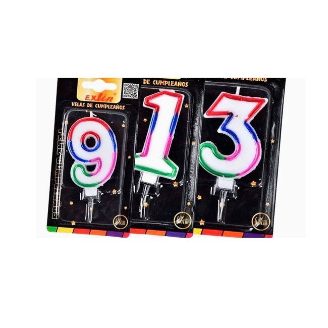 GENERICO - Vela de Cumpleaños con Borde Metalizado