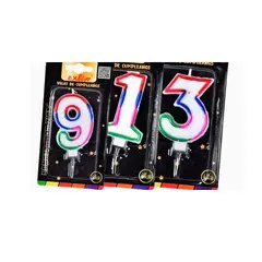 GENERICO - Vela de Cumpleaños con Borde Metalizado