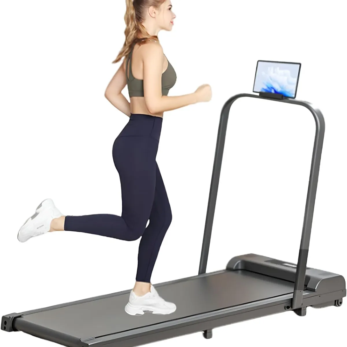 BLUEDREAMER - Caminadora Electrica, Cinta de Correr Plegable 2 En 1