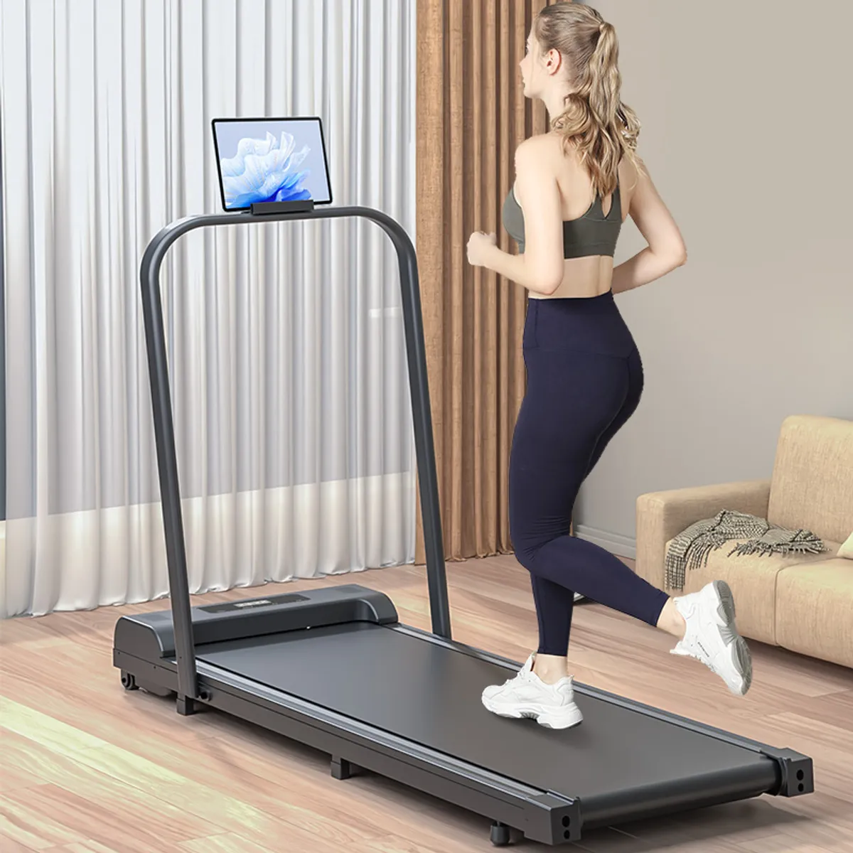 BLUEDREAMER - Caminadora Electrica, Cinta de Correr Plegable 2 En 1