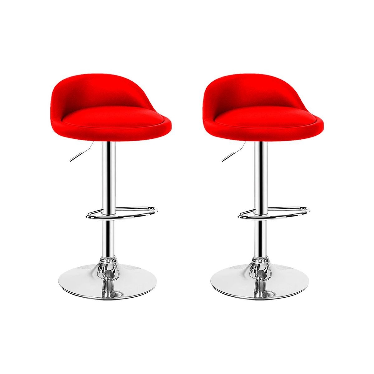 GLOBAL LATIN GROUP - Pack 2 Silla Piso Bar Taburete - Rojo