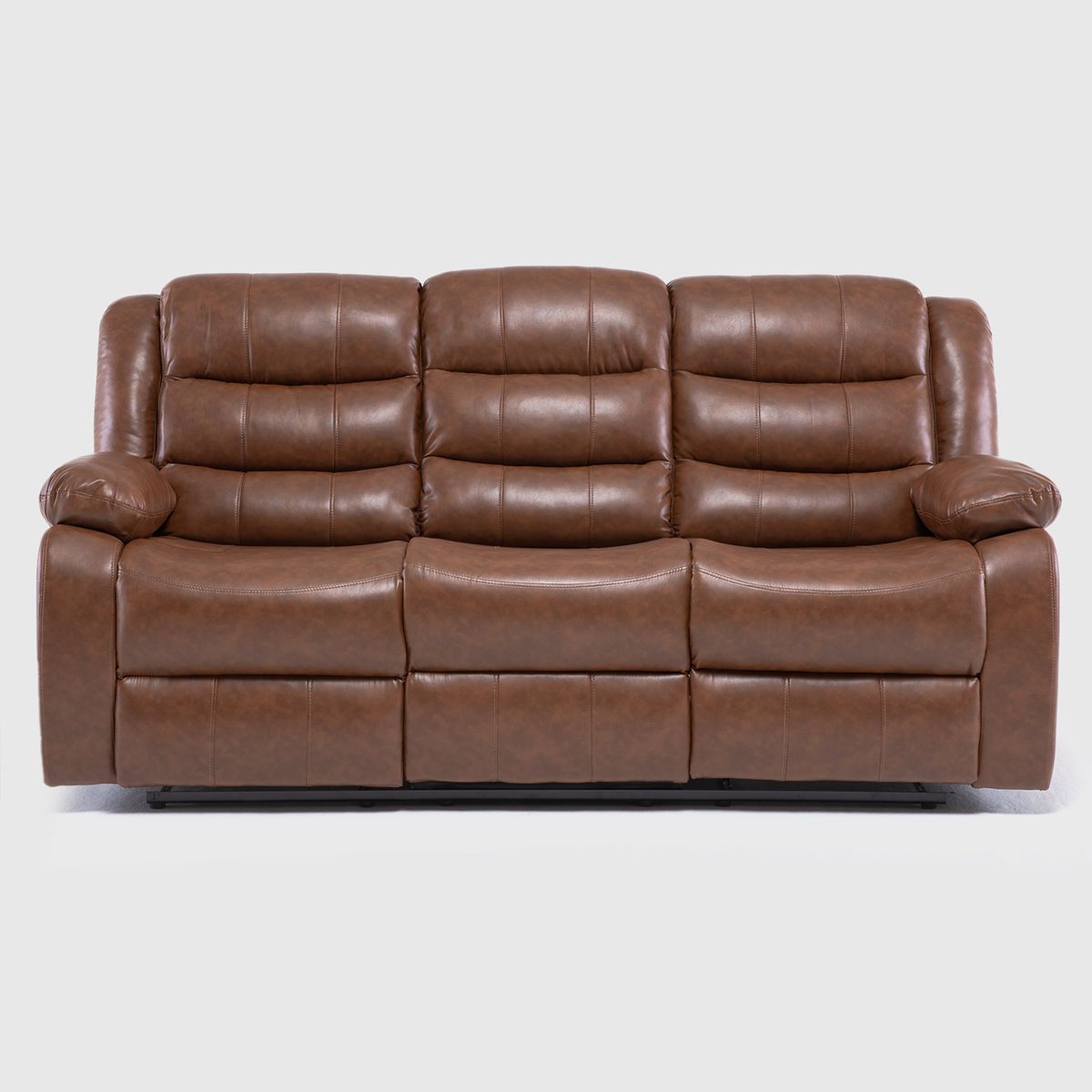 DANIELS - Sofá Reclinable 3 Cuerpos Café Moderno Roma KM060SBR