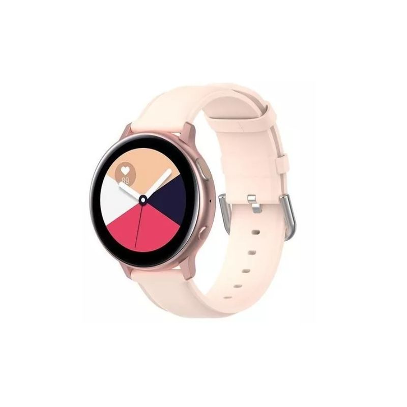 GENERICO - Correa De Cuero Para Reloj Samsung Galaxy Watch De 22mm-ROSA