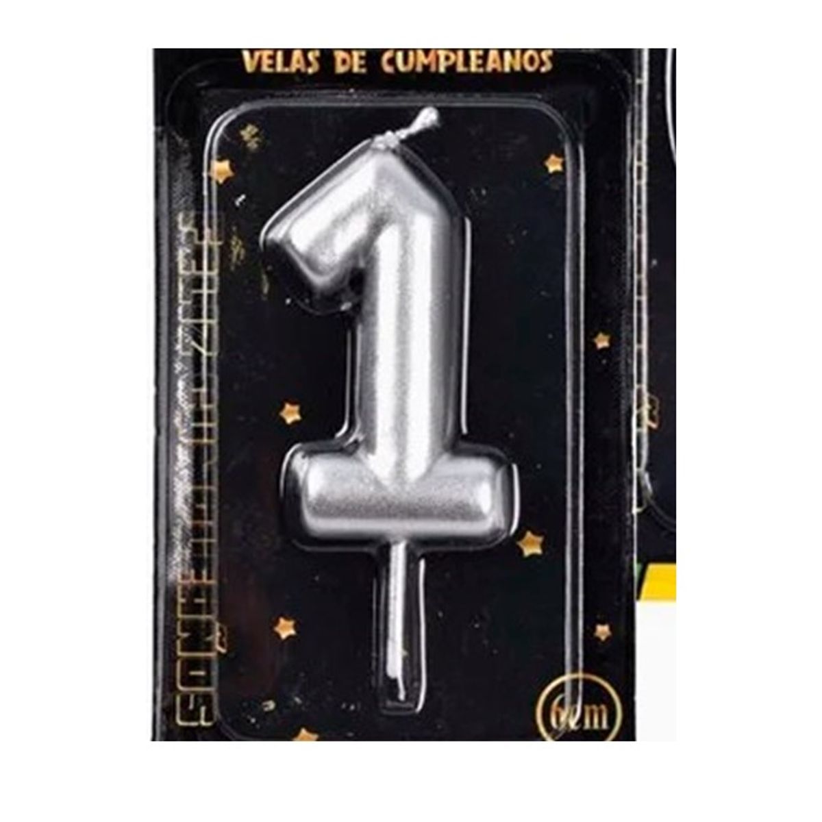 GENERICO - Velas de Cumpleaños Numero Color Plateado